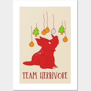 Vegan Christmas - Vegetarian Xmas - Team Herbivore Posters and Art